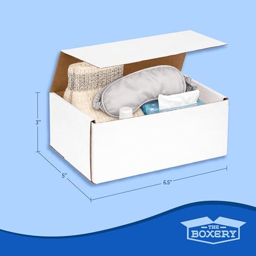 The Boxery Corrugated Mailers White Tuck Shipping Boxes (6.5x5x3) - Image 3