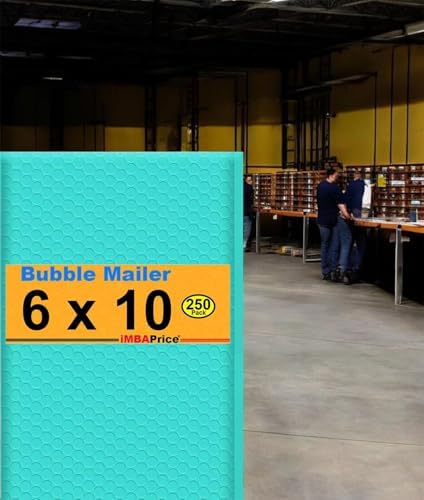 iMBAPrice 6x10 Inches Teal Color Polybubble Bag, 250-Pack Small Size #0 Waterproof Cushioning Self Seal Adhesive Padded Mailers (Total 250 Bags) - Image 6