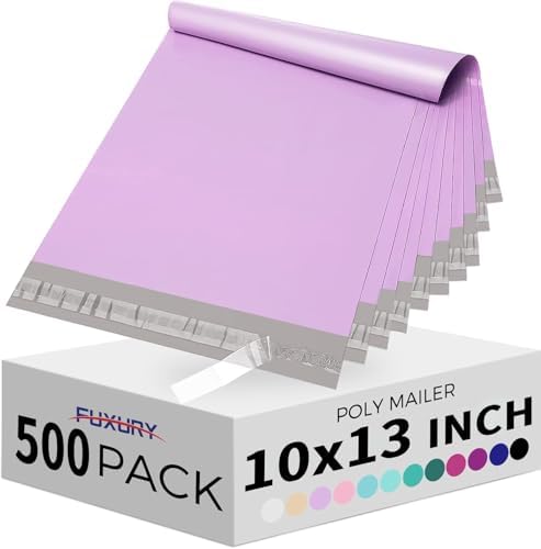 Fuxury Poly Mailers 10x13" 500 pcs, Shipping Bags Bulk for Clothes,Purple by Fuxury