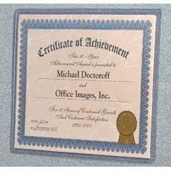 Set of 25 DocU-Sleeves 8.5x11 ++P L U S++ backings to Hang & Display | Perfect Clear Plastic Document Protector & Certificate Frame - Not Too Flimsy & Not Too Rigid - Image 4