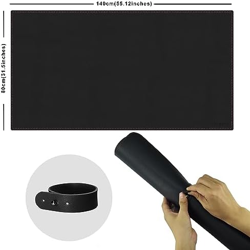 ZORESYN Black PU Leather Desk Pad 55.12" x 31.50" - Image 2