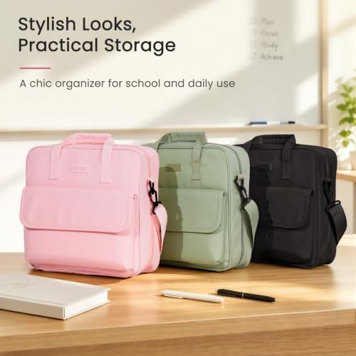 Sooez Zipper Binder Bag, 3 Inch 3 Ring Binder with D-Ring, Holds 900 Sheets - Image 7