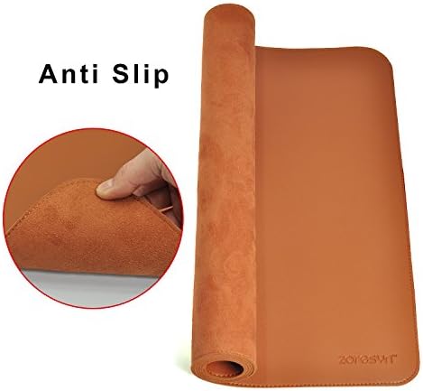 ZORESYN Large PU Leather Desk Pad, 35.4" x 15.8", Brown - Image 5