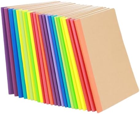 24 Pack A5 Kraft Notebooks Journal Notebook Lined Journal Bulk Writing Diary Subject Notebooks Planner with Thick Paper, 60 Pages, 30 Sheets, 8.3x5.5 inch by Unknown