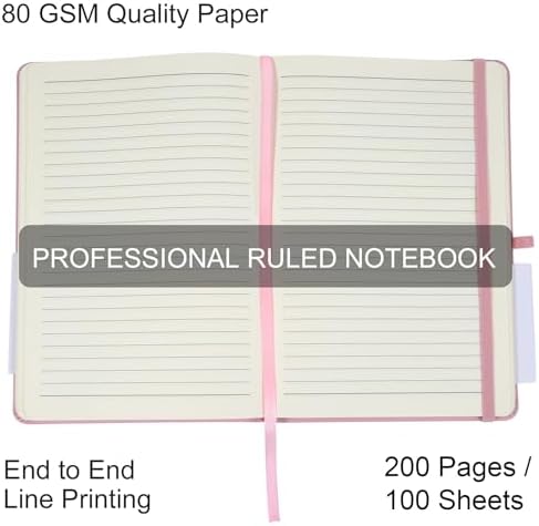 20 Pack Journals for Writing College Ruled Notebooks Journal in Bulk, Hardcover Notebooks (200Pages) for Note Talking, Lined Bullet Journals for Home School Office, 5.7"x8.4", Pink - Image 4