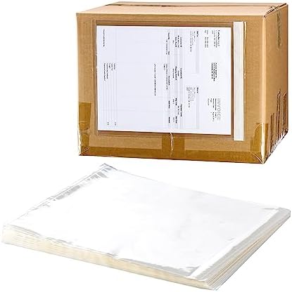 2.5 Mil Premium Clear 9.5'' x 12'' Packing List Envelopes, Adhesive Shipping Label/Documents Pouches/Sleeves for Full Page Letter-size (8.5''x11'') Papers (250 Pack) by BEUYIwarehouse