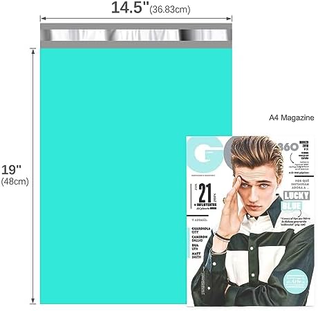 Fuxury Large Poly Mailers 14.5x19" 100Pcs,Shipping Bags for Clothing,Teal - Image 2