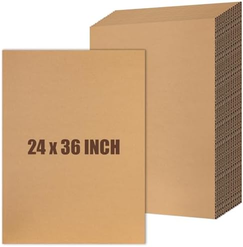 Feifeiya 15 Pack Corrugated Cardboard Sheets 24 x 36 Inch for Shipping by Feifeiya