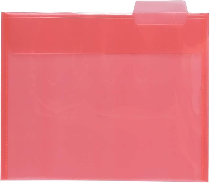 JAM PAPER Plastic File Folders - Letter Size - 9 x 11 1/2 - Assorted Colors - 6/Pack - Image 3