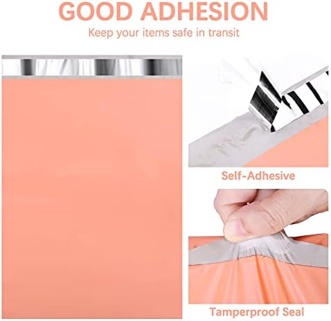 Metronic Poly Mailers Bags Large Shipping Bags 14.5x19 100 Pcs Peach Pink - Image 2