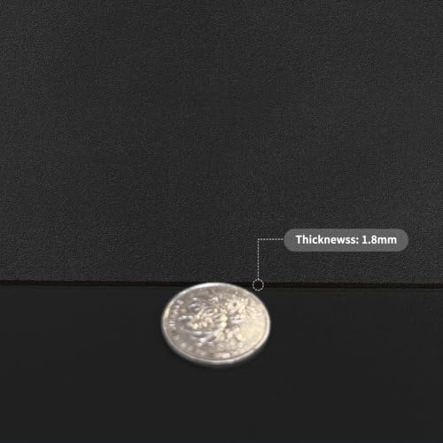 Faux Leather Table Cover,1.8mm Thick,42x78 Inch Table Protector,Table Protector for Dining Room Table,Table Pads for Dining Room Table Rectangular.(Black+Black,42x78) - Image 3
