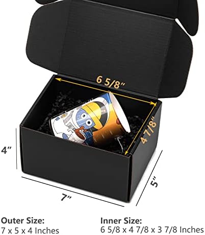 Timirog 7x5x4 Inches Black Shipping Boxes 25 Pack - Corrugated Cardboard Mailing Box for Small Business, Tab Locking Literature Mailer for Packing Jewelry Ornament Gift Craft Packaging Supplier - Image 2