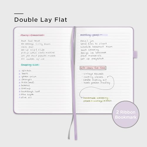 &And Per Se Lined Notebooks 3-Pack Gift Set, A5 Hardcover Journals, 160 Pages 100gsm Thick Paper, 3 Assorted Colors (Cyan, Purple & Light Green) - Image 3
