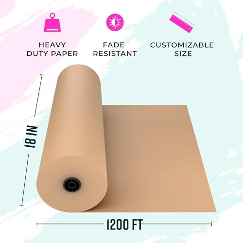 Bryco Goods Brown Packing Paper Roll 18" x 14,400" (1200ft) - Made in USA, Eco-Friendly Void Fill for Moving, Shipping & Box Cushioning - Sustainable, Recyclable, Kraft Paper Thickness - Image 2