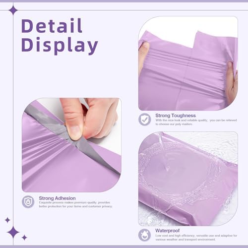 Fuxury Extra Large Poly Mailers 24x36" 25Pcs,XXL Jumbo Shipping Bags,Purple - Image 3