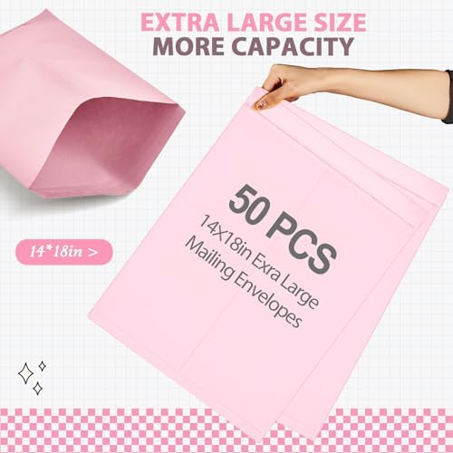 Motipuns 50 Pcs 14'' x 18'' Large Mailing Envelopes 32lb with Gummed Flaps - Image 4