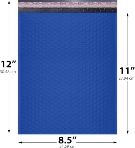 Royal Blue Bubble Mailers 8.5x12 Poly Padded Envelopes #2, 300 Pack - Image 2