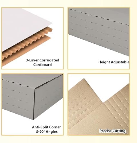 50 Pack Comic Book Shipping Box Mailers, 11 1/8×8 5/8×2" Height-Adjustable - Image 3