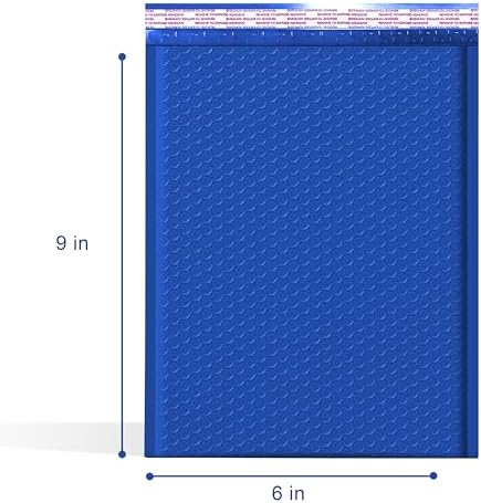 Royal Blue Bubble Mailers 6x10, Poly Padded Envelopes #0, 250 Pack - Image 2