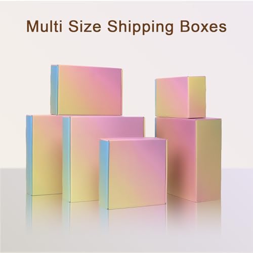 8x8x3 Shipping Boxes for Packaging, 30 Pack Colorful Corrugated Cardboard Mailer Box for Small Business, Shipping, Mailing - Image 6
