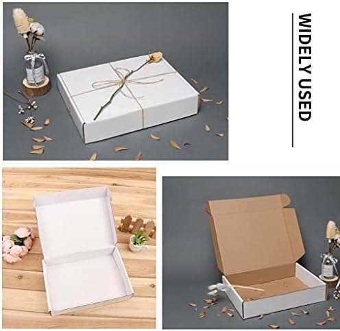 SNOGSWOG 28 Pack 10x8x3 inches Shipping Boxes, White Corrugated Cardboard Box Literature Mailer - Image 5