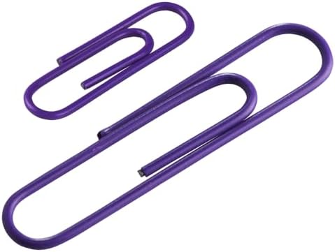 JAM PAPER Combo Pack Colorful Paper Clips - Standard & Jumbo - Purple Paperclips - 1 Pack of 100 & 1 Pack of 75 - Image 3