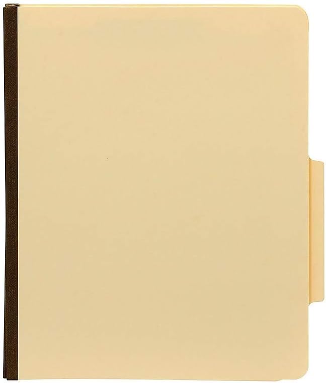 Staples Pressboard Classification Folder, Letter Size, 2/5‑Cut Top Tab, Manila, Durable Construction, 10/Box - Image 2