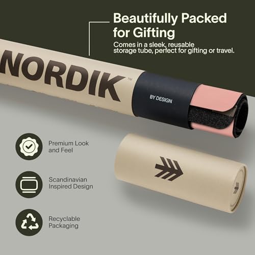 Nordik Felt and Leather Desk Mat - Dual Layer Desert Blush 35 x 17 in - Image 3