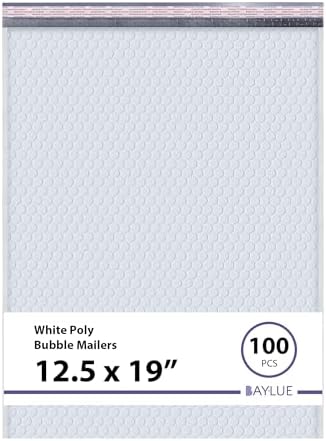 Bubble Mailers 12.5x19, Self Seal Poly Padded Envelopes #6, 100 Pack Bulk by BAYLUE