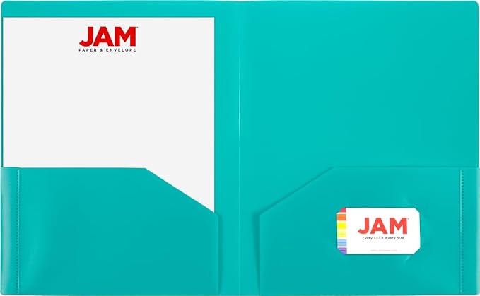 JAM PAPER Heavy Duty Plastic 2 Pocket Extra Tough School Folders - Assorted Fashion Colors - 24 Folders/Pack (4 Assorted Packs of 6) - Image 4