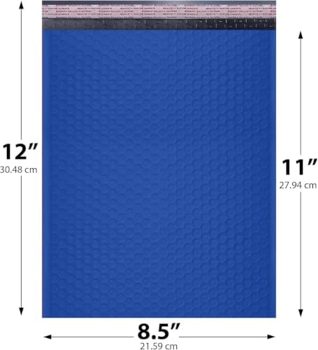 Royal Blue Bubble Mailers 8.5x12, Poly Padded Envelopes #2, 300 Pack - Image 2