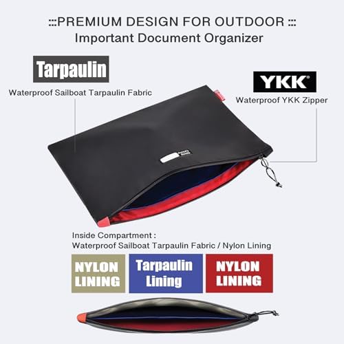 Rough Enough Important Document Organizer Bag, Water Resistant File Holder - Image 5