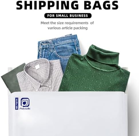 POLYSELLS 1000 pcs 14.5x19 Inches White x Silver Poly Mailers Shipping Envelopes, Strong Adhesive Sealing, Waterproof, and Tear-resistant Postal Mailing Bags for Clothing, Books, and Accessories - Image 3
