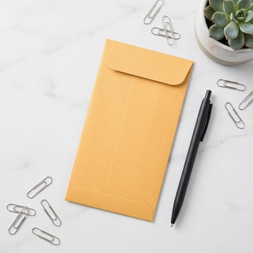 JAM PAPER #7 Coin Business Envelopes with Peel and Seal Closure - 3 1/2 x 6 1/2 - Brown Kraft Manila - Bulk 250/Box - Image 6