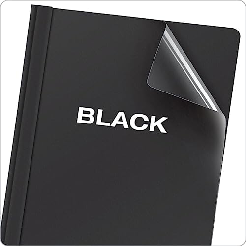 Oxford Clear Front Report Covers, Resume Cover, Presentation Cover, Black, Letter Size, 25 per box (55806EE) - Image 5