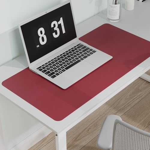 Wine Red Plastic Table Cover Protector, 36" x 60" PVC Desk Pad Mat by FURKIT