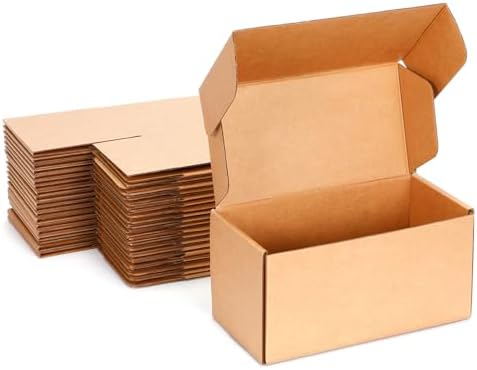 Kraft Brown Shipping Boxes 8x4x4 Inches, 20 Pack by DUZCLI