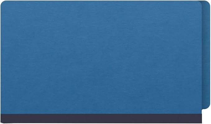 Ecom Folders End Tab Pressboard File Folders | Legal Size 25 Pt Stock with 2" Tyvek Expansion | Full Cut Tabs for Medical Charts, Legal Documents & Office Records | Royal Blue, Box of 25 - Image 3