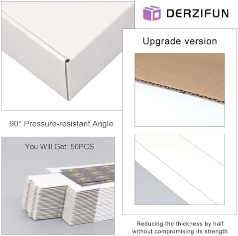 50 Pack 6x4x2 in Shipping Boxes, White Shipping Boxes for Packaging Small Business, Medium Corrugated Cardboard Mailer Boxes - Image 3