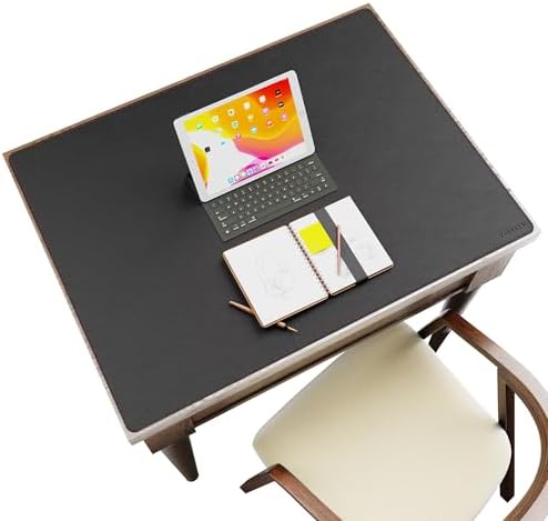 ZORESYN PU Leather Desk Mat 31.5 x 23.6 Inch (Black) by ZORESYN