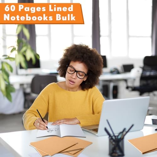 Mimorou 100 Pcs A5 Journals Notebooks Bulk,Brown,Dot - Image 6