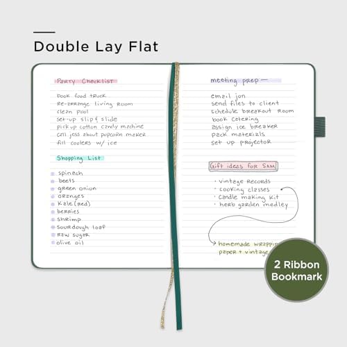 &And Per Se Lined Hardcover Notebook – A5 5.7"x8" College Ruled, 160 Pages, 100gsm Thick Paper – Aesthetic Journal for Women, Gift-Ready Planner, Everyday Writing Notebook (Celestial Green) - Image 3