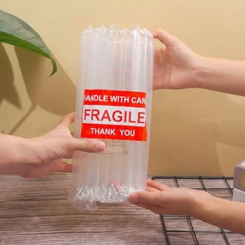 PerKoop 8'' x 700' Inflatable Air Pillows for Shipping Large Bubble Cushioning Wrap Packing with Pump Bubble Cushioning Wrap Roll with Fragile Stickers for Heavy Duty Moving Protection - Image 5