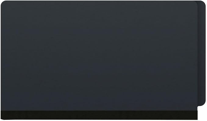 End Tab Pressboard Folders, Letter Size, 2" exp, Fasteners Pos #1 & #3, Black (Box of 25) - Image 3