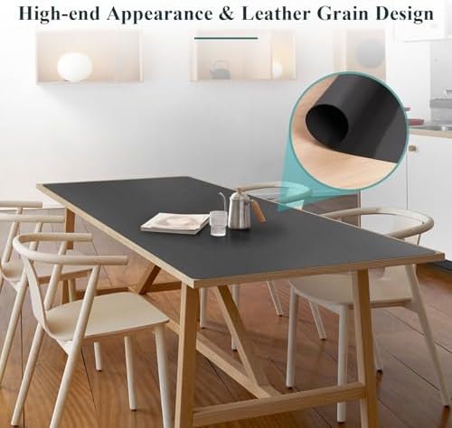 Dark Gray Leather-Look Plastic Table Protector Cover Pad, 36" x 54" - Image 6