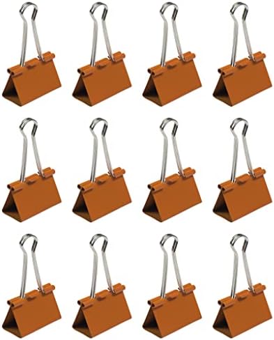 JAM PAPER Colorful Binder Clips - Large - 1 1/2 Inch (41 mm) - Orange Binderclips - 12/Pack - Image 2