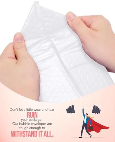 GSSUSA White Bubble Mailers 6x10" 600 Pack Padded Envelopes Self Seal - Image 6