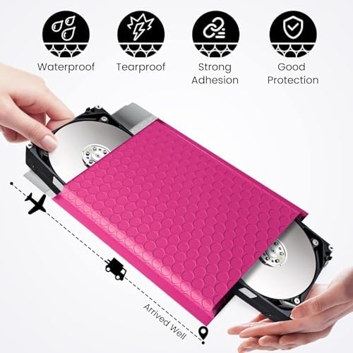 Fuxury Bubble Mailers 6x10" Pink Padded Envelopes 9600 Pack Bulk Pallet - Image 5