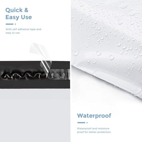 Metronic Poly Mailers 90000 Pack 12 x 15.5, Strong Adhesive Shipping Envelopes for Clothing, Waterproof Shipping Bags for Businesses, Flexible Mailers Poly Bags, Packages Bags Bulk, White - Image 5