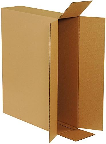 Box USA Moving Boxes, 26"L x 6"W x 20"H 10-Pack Large Side Loading Corrugated Cardboard Box for Packing, Shipping and Storage by BOXUSA